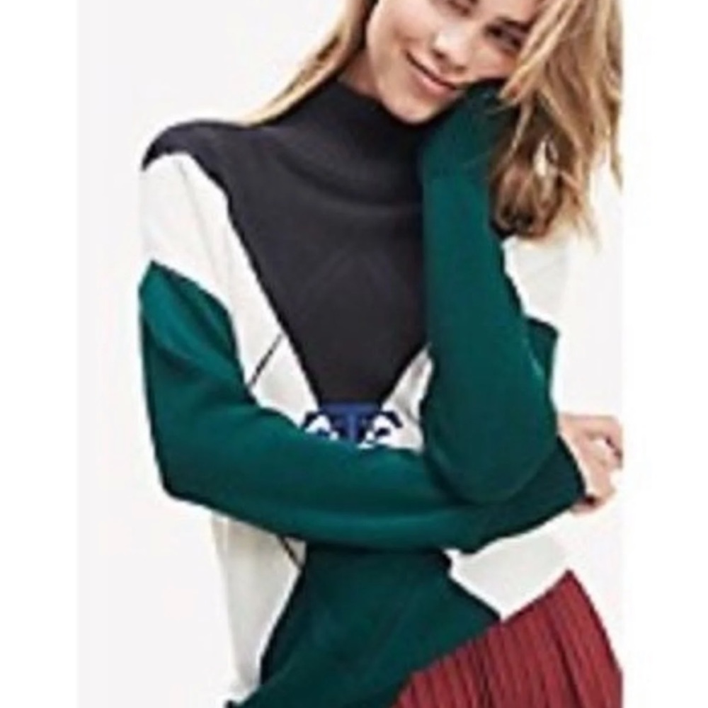 Tommy Hilfiger Colorblock Turtleneck Sweater